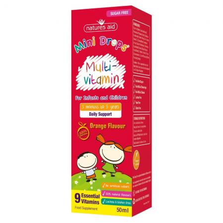 (3 months - 5 years) Multi-vitamin Mini Drops for infants & children