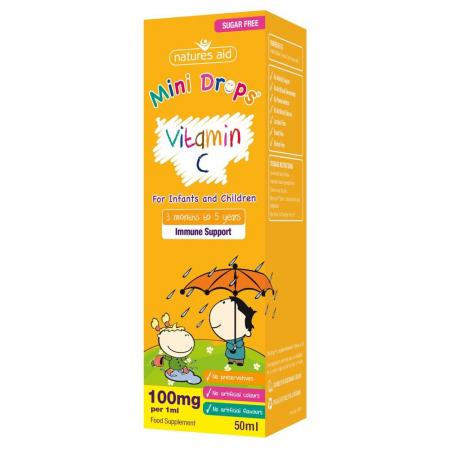 (3 months-5 years) Vitamin C 100mg Mini Drops 